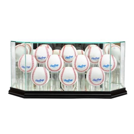 Perfect Cases Perfect Cases 10BSB-B Octagon 10 Baseball Display Case; Black 10BSB-B